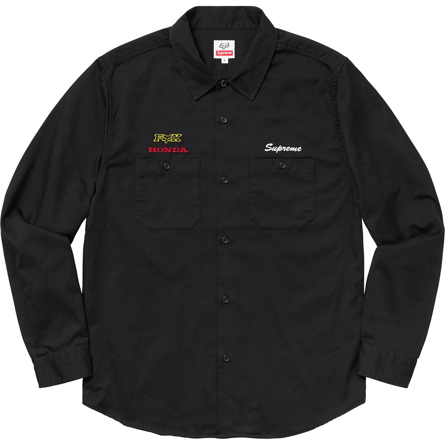 Supreme x Honda x Fox Racing Work Shirt Black - Novelship