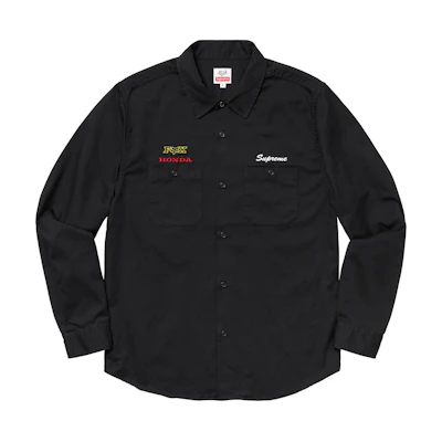 Supreme x Honda x Fox Racing Work Shirt Black