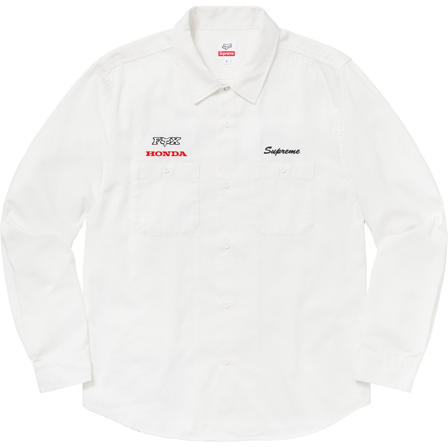 Supreme x Honda x Fox Racing Work Shirt Off White - Novelship