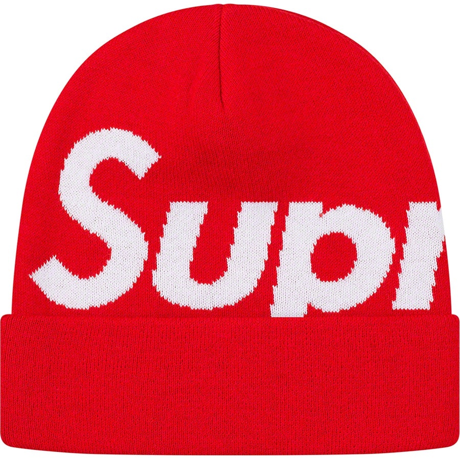 supreme-f-w19-big-logo-beanie-red
