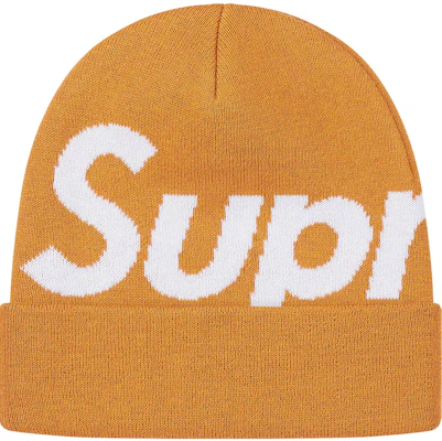Supreme Big Logo Beanie (FW19) Dark Gold Buy Supreme Big Logo Beanie (FW19) Dark Gold