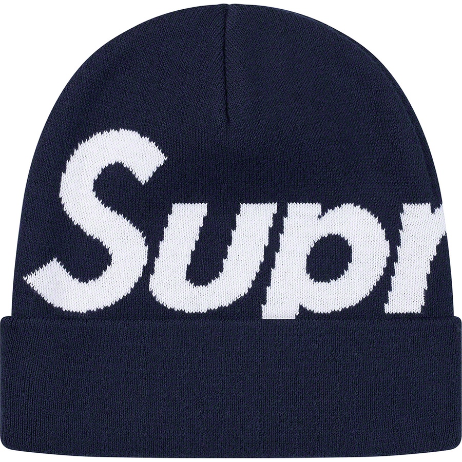 Buy Supreme Topi Beanie Logo Besar (FW19) Biru Tua