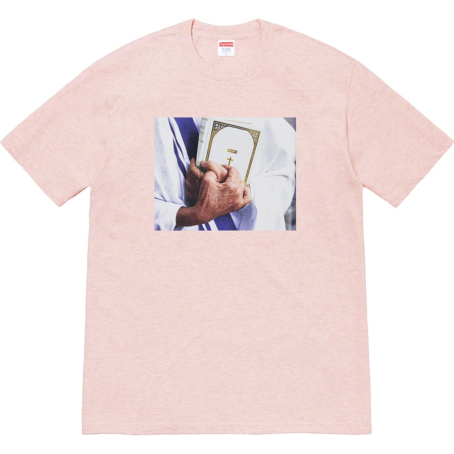 Supreme Bible Tee Heather Light Pink - Novelship