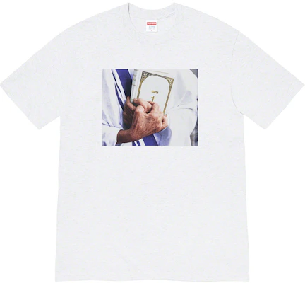 Supreme Bible Tee Ash Grey Buy Supreme Bible Tee Ash Grey