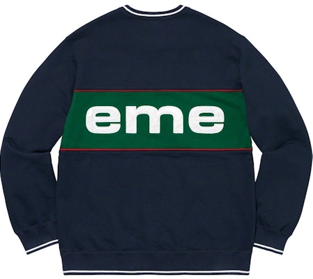 Supreme Piping Crewneck Navy Order Supreme Piping Crewneck Navy