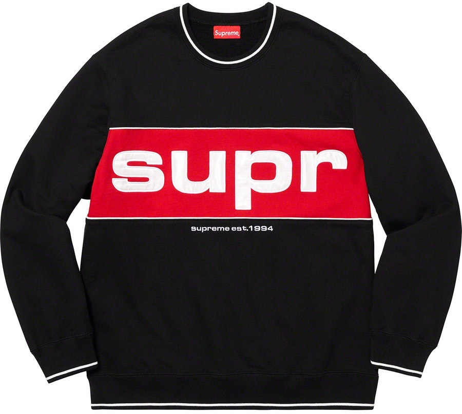 supreme-piping-crewneck-black