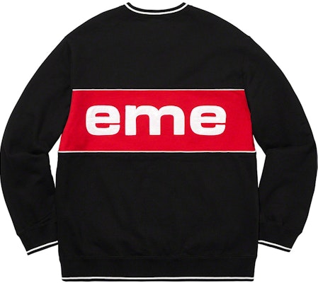 Supreme Piping Crewneck Hitam Order Supreme Piping Crewneck Hitam