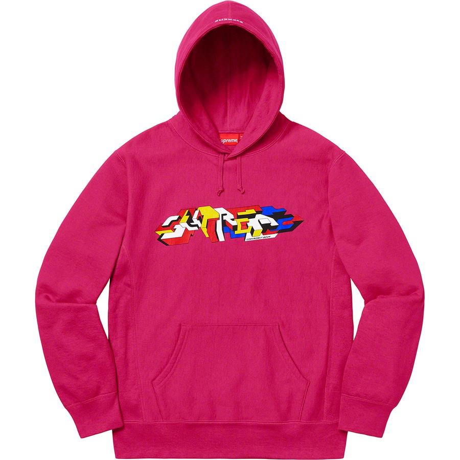 Supreme Delta Logo Hooded Sweatshirt Fuchsia