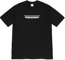 Supreme Inc. Tee Black Supreme Inc. Tee Black