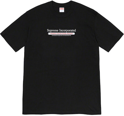 Supreme Inc. Tee Black Buy Supreme Inc. Tee Black