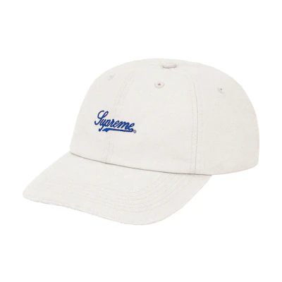 Supreme Script Logo 6-Panel (FW19) Grey
