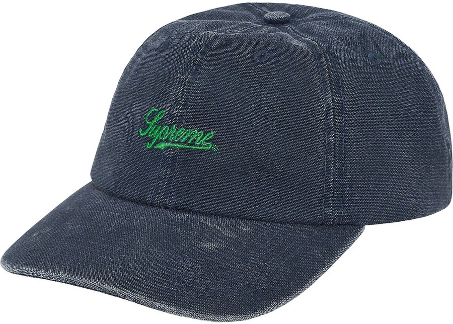 supreme-script-logo-6-panel-navy