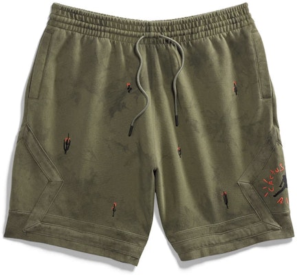 Travis Scott x Jordan Washed Suede Shorts Olive Buy Travis Scott x Jordan Washed Suede Shorts Olive