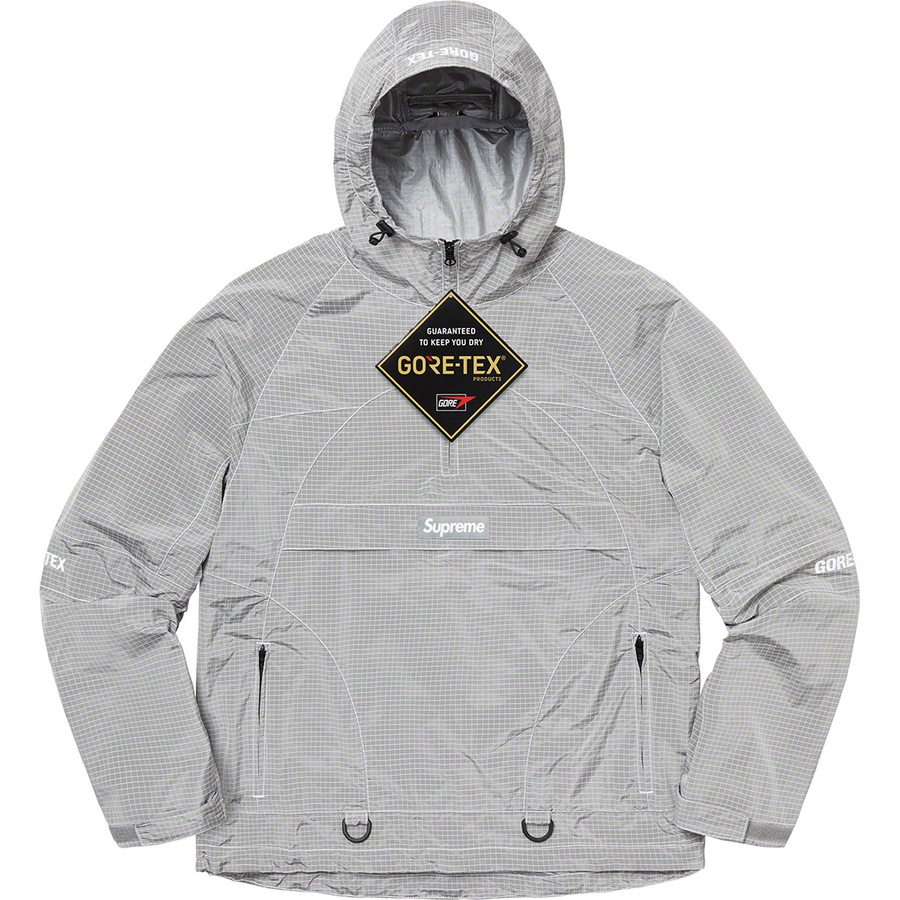 Supreme Gore‑Tex Contrast Stitch Anorak Silver - Novelship