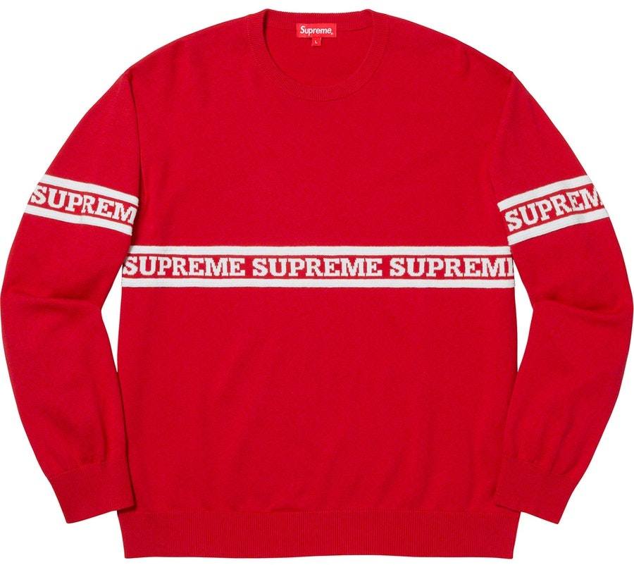 supreme-logo-stripe-knit-top-red