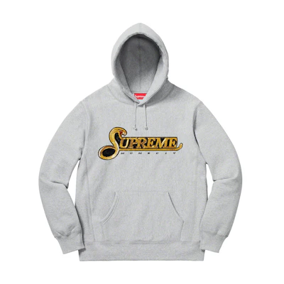 Supreme Sequin Viper Hooded Sweatshirt Heather Grey