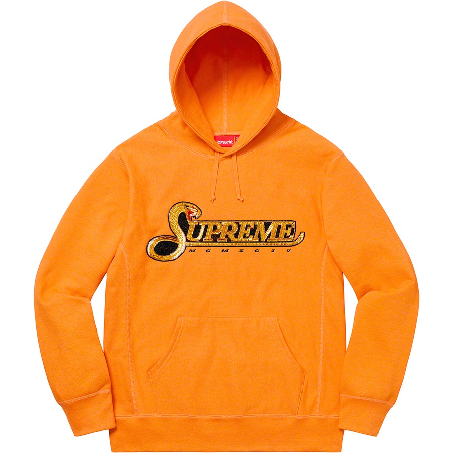 Supreme Sequin Viper Hooded Sweatshirt Tangerine - Novelship