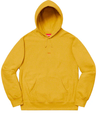 Supreme Micro Logo Hoodie Sweatshirt Kuning Mustard Buy Supreme Micro Logo Hoodie Sweatshirt Kuning Mustard