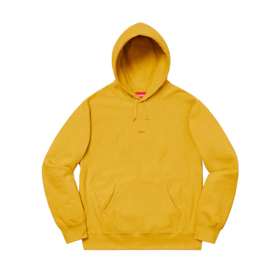 Supreme Micro Logo Hooded Sweatshirt Mustard