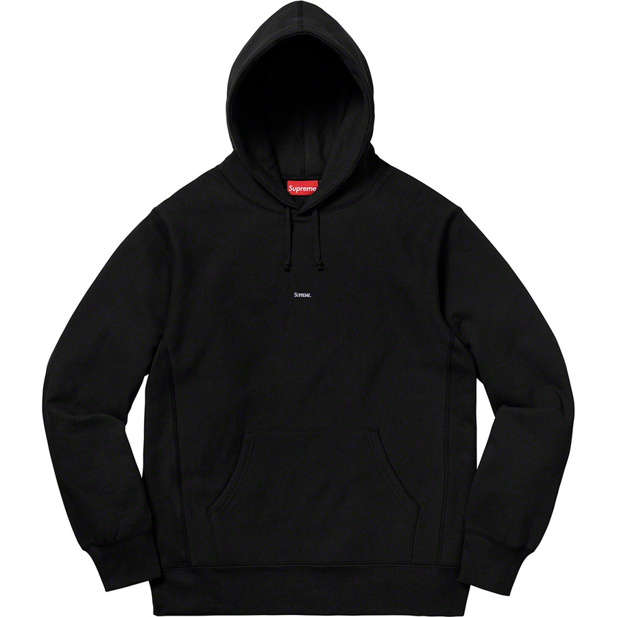 Supreme Micro Logo Hooded Sweatshirt Black - Novelship