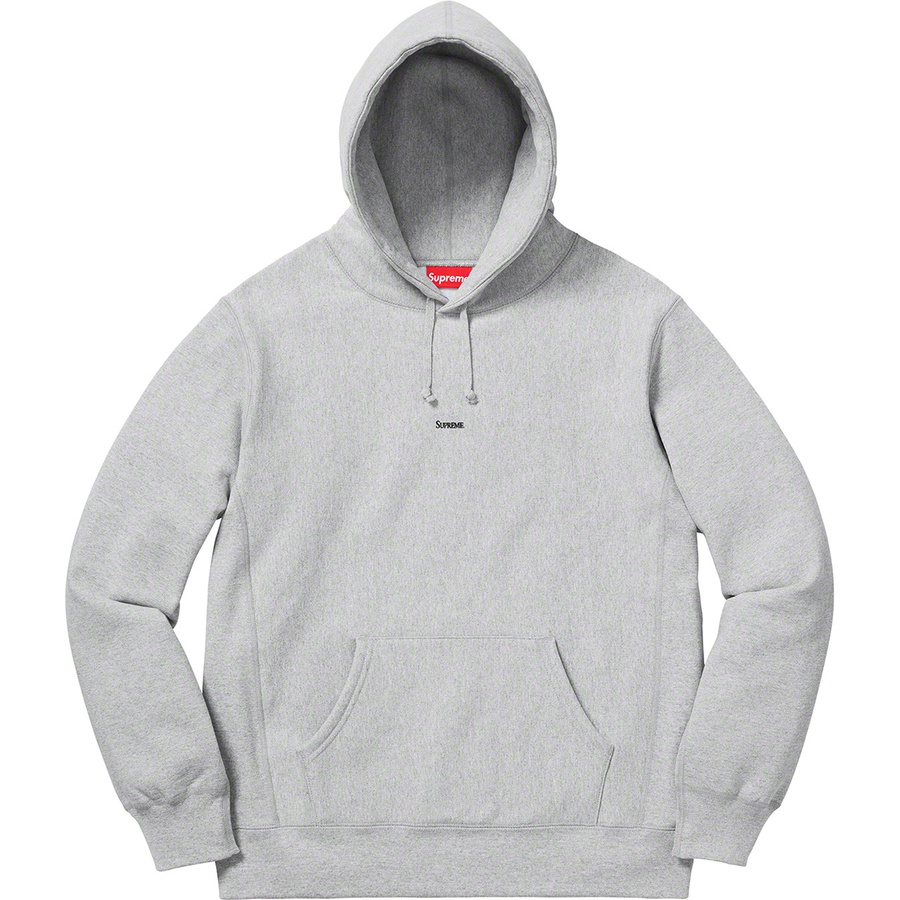 Supreme Micro Logo Hooded Sweatshirt Heather Grey