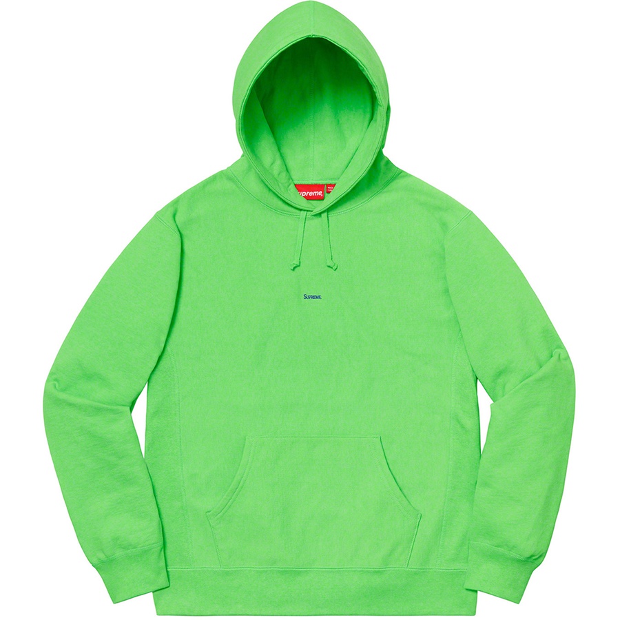 Supreme Micro Logo Hooded Sweatshirt Bright Green - Novelship