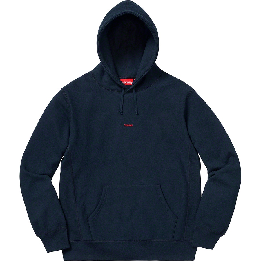 Micro logo hooded sweatshirt supreme sale