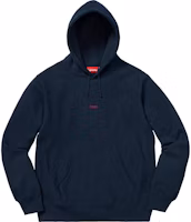 Supreme Micro Logo Hooded Sweatshirt Navy