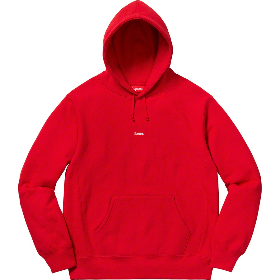 Supreme Micro Logo Hooded Sweatshirt Red