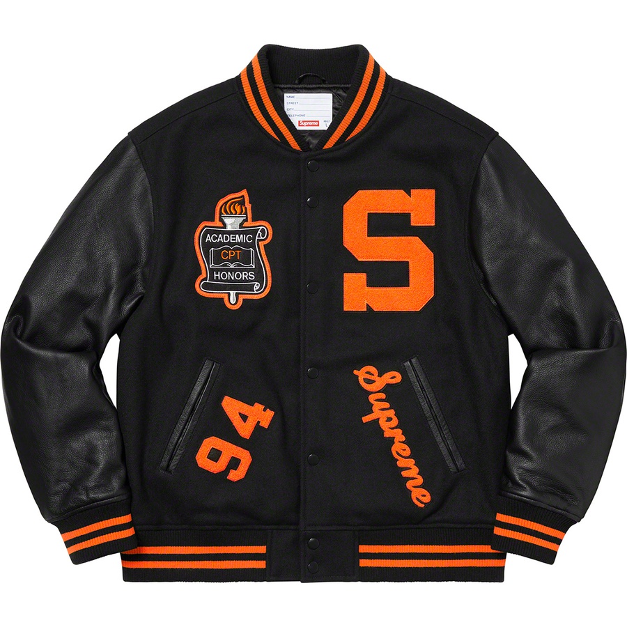 Supreme Team Varsity Jacket Black