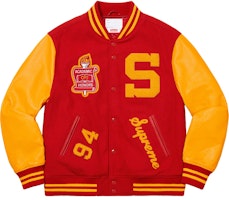 Supreme Team Varsity Jacket Red Supreme Team Varsity Jacket Red