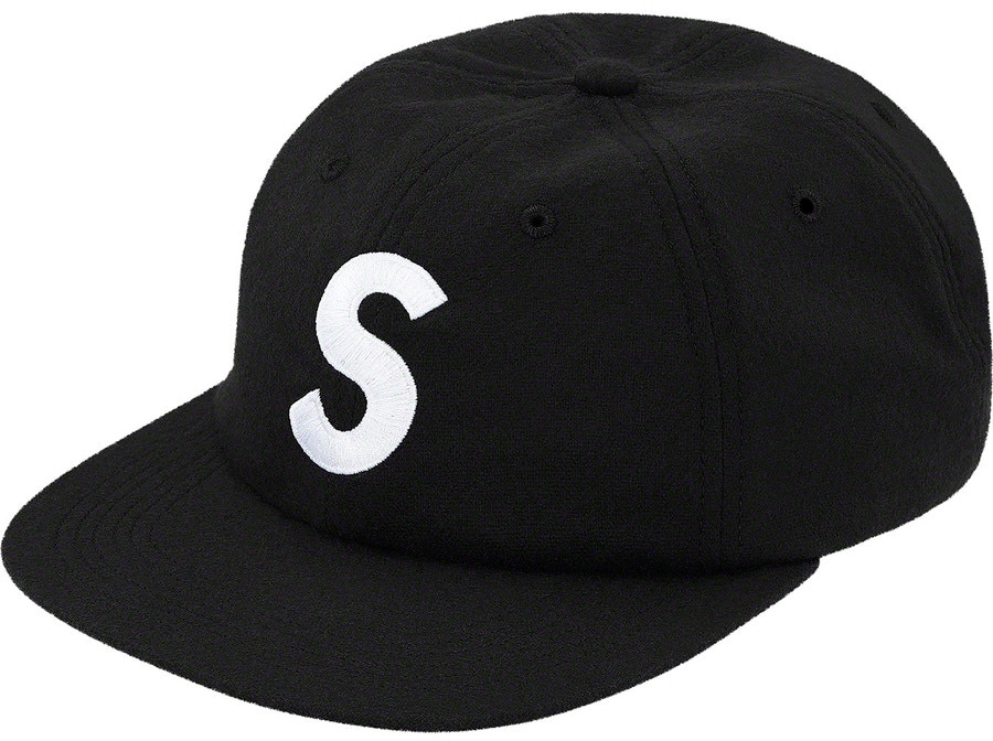 supreme-f-w19-wool-s-logo-6-panel-black