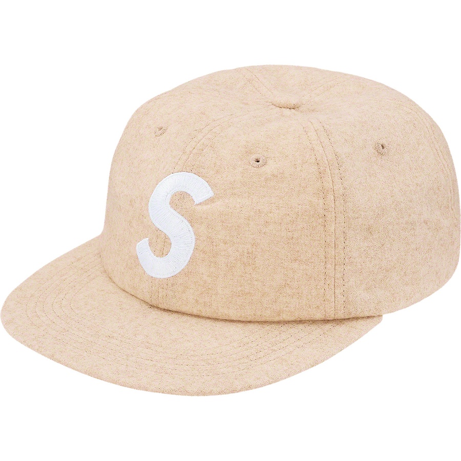 Buy Supreme Wool S Logo 6-Panel FW19 Natural Topi Lelaki