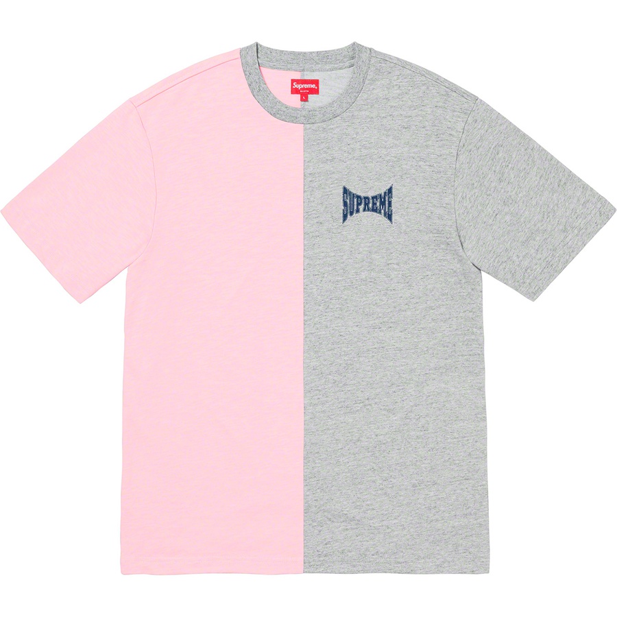 Buy 슈프림 스플릿 반팔 티셔츠 헤더 그레이 
