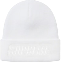 Supreme Raised Patent Logo Beanie White