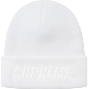 Supreme Logo Timbul Patent Beanie Putih Buy Supreme Logo Timbul Patent Beanie Putih