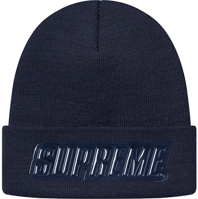 Supreme Raised Patent Logo Beanie Biru Dongker Buy Supreme Raised Patent Logo Beanie Biru Dongker