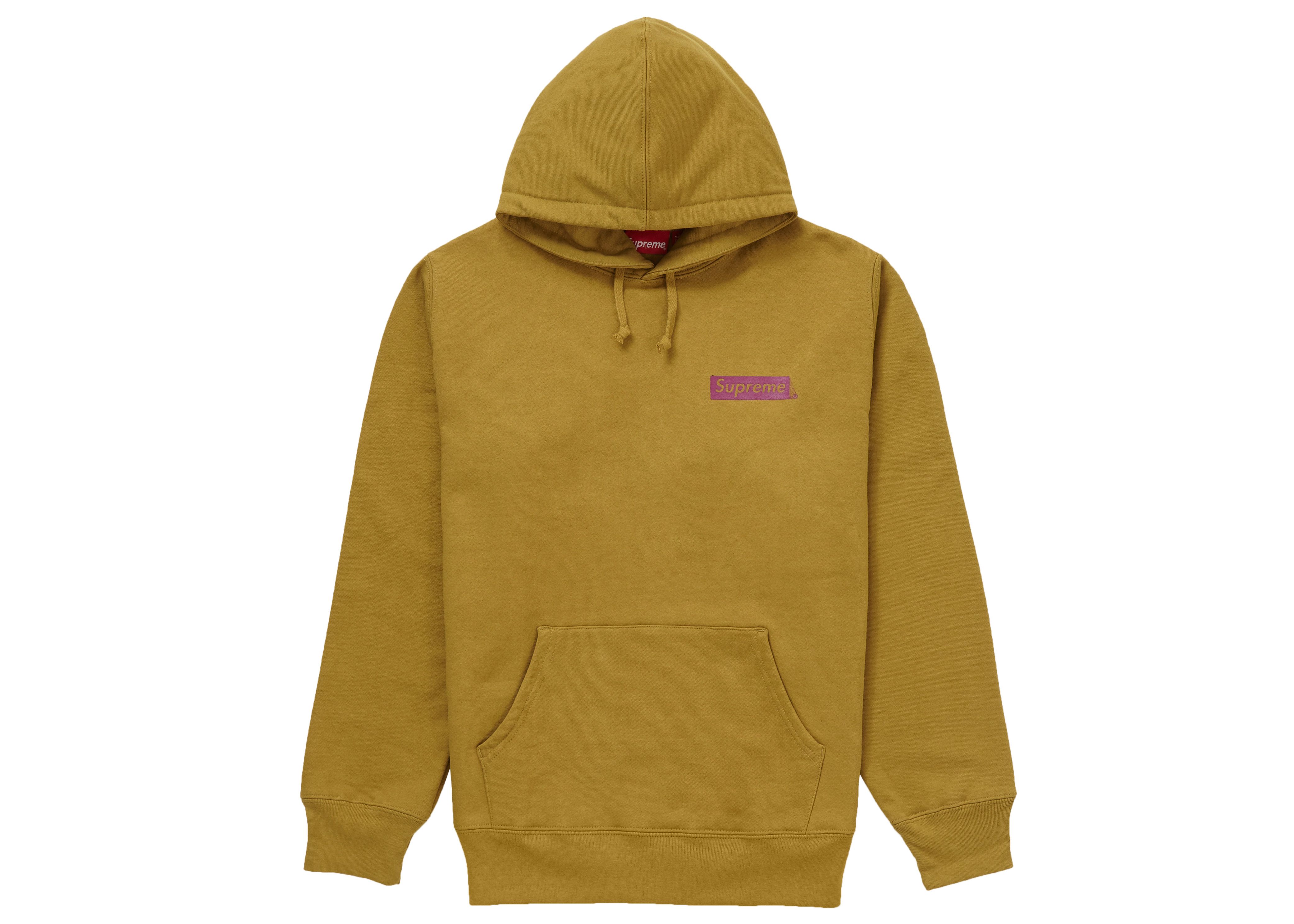 Buy Sudadera con Capucha Supreme Stop Crying Mostaza Oscuro