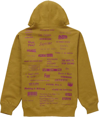 Sudadera con Capucha Supreme Stop Crying Mostaza Oscuro Order Sudadera con Capucha Supreme Stop Crying Mostaza Oscuro