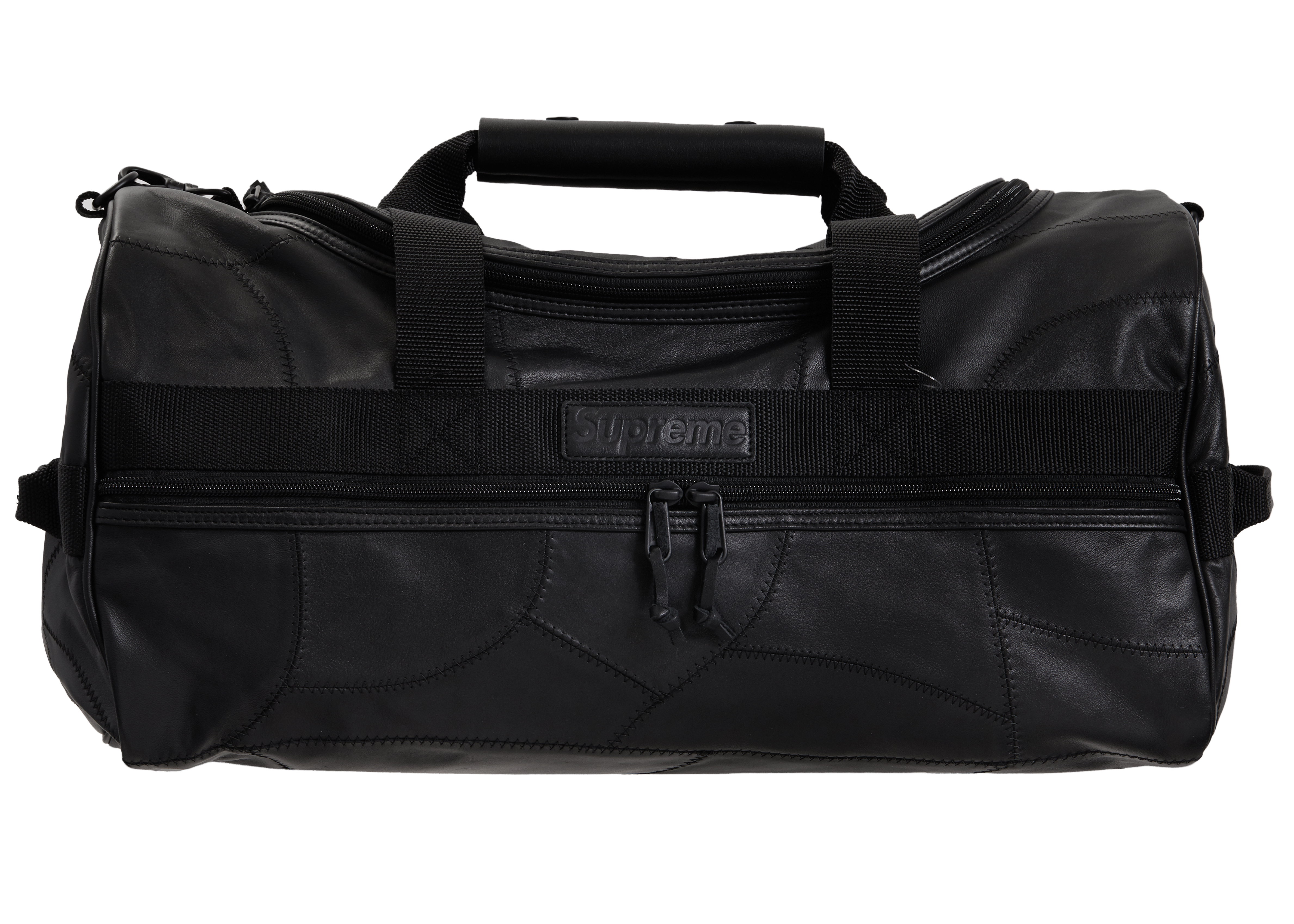 Supreme Patchwork Leather Duffel Bag Black