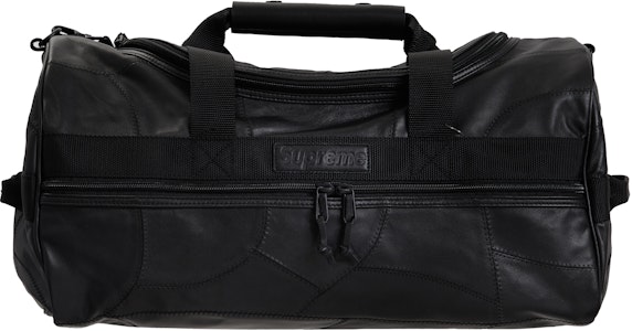 至尊拼接皮革黑色旅行袋 Buy 至尊拼接皮革黑色旅行袋