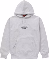 Supreme HQ Hooded Sweatshirt Ash Grey Supreme HQ Hooded Sweatshirt Ash Grey