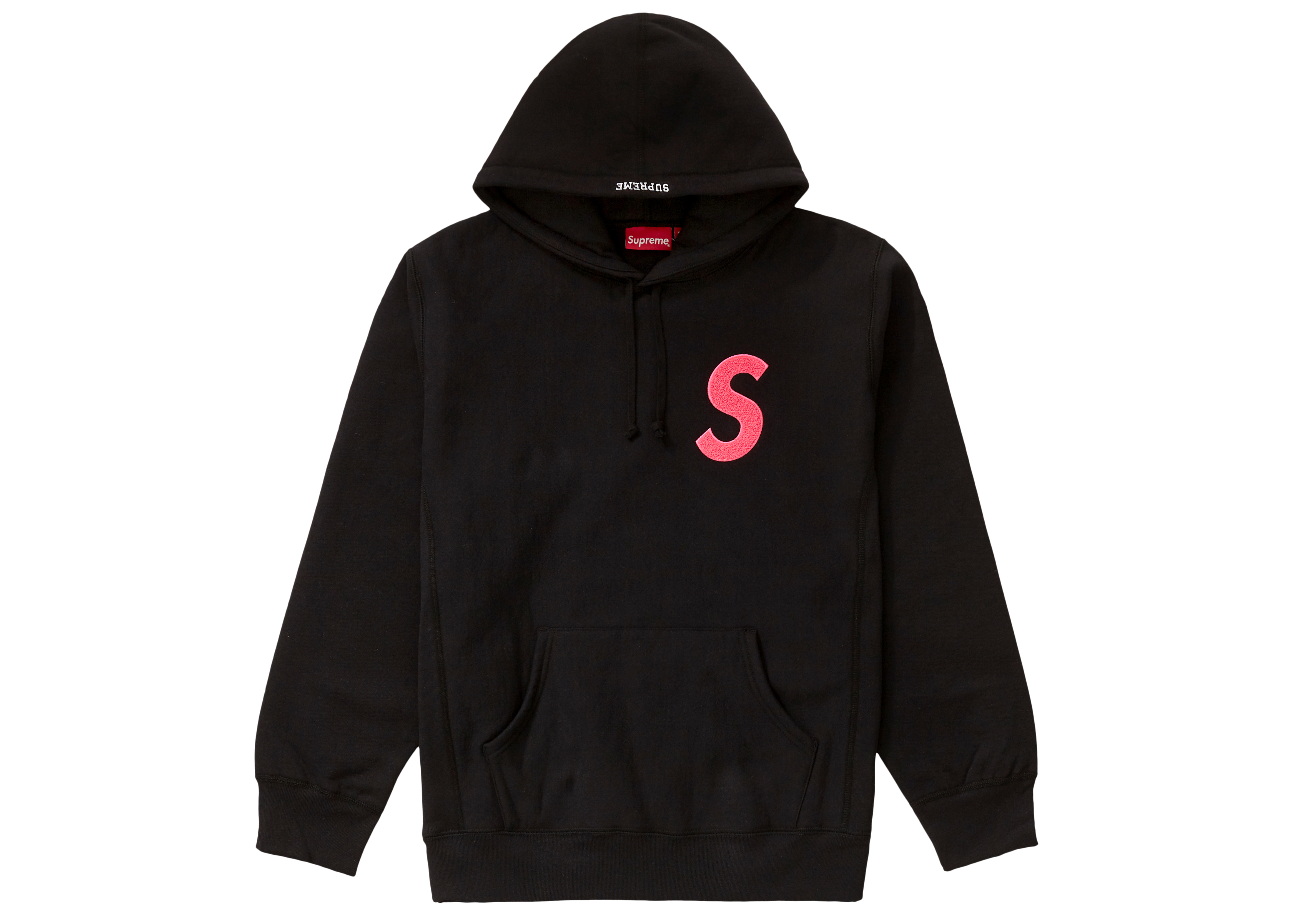 Supreme S Logo Hooded Sweatshirt (FW19) Black - Novelship