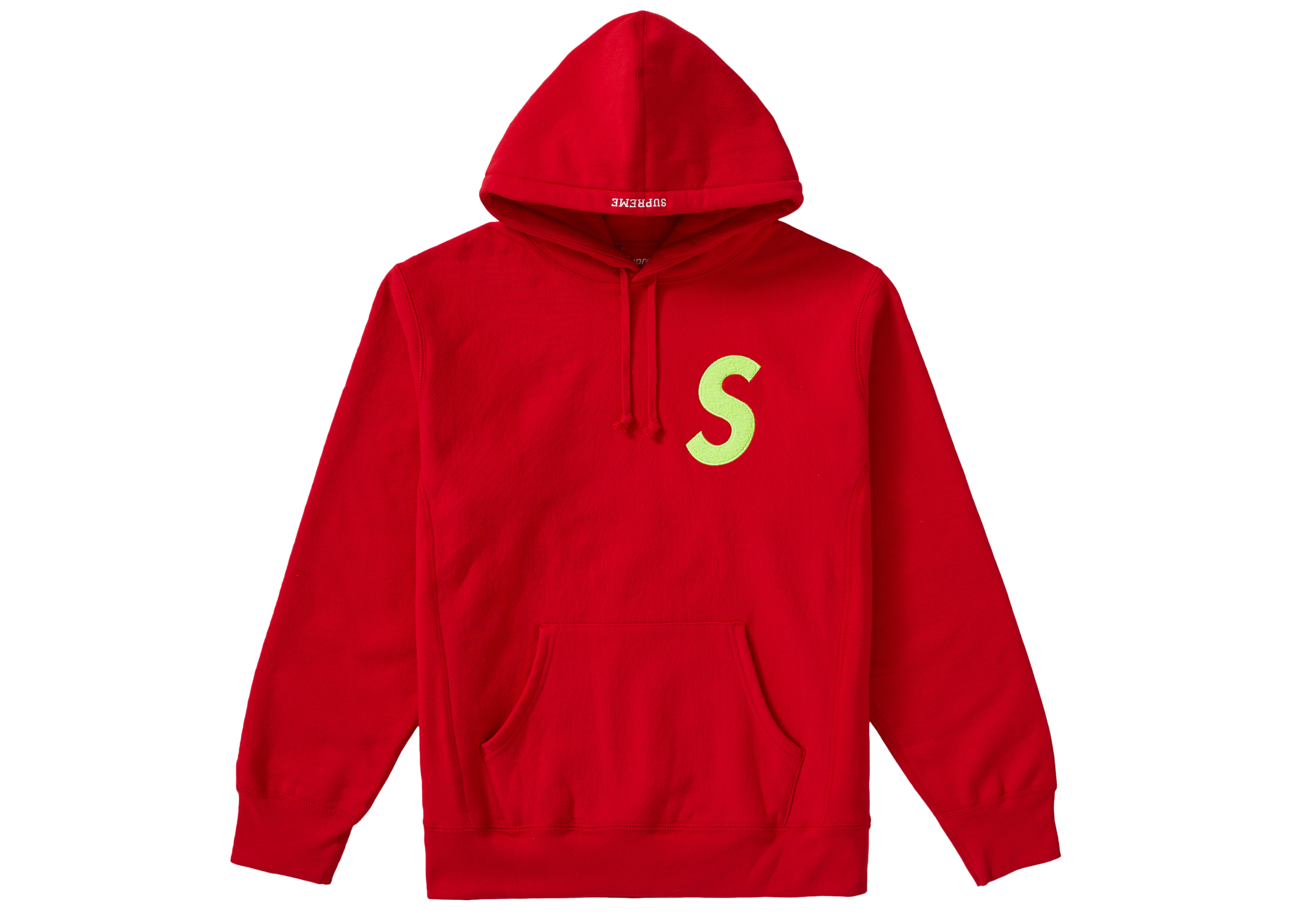 Supreme S Logo Hooded Sweatshirt (FW19) Red - Novelship