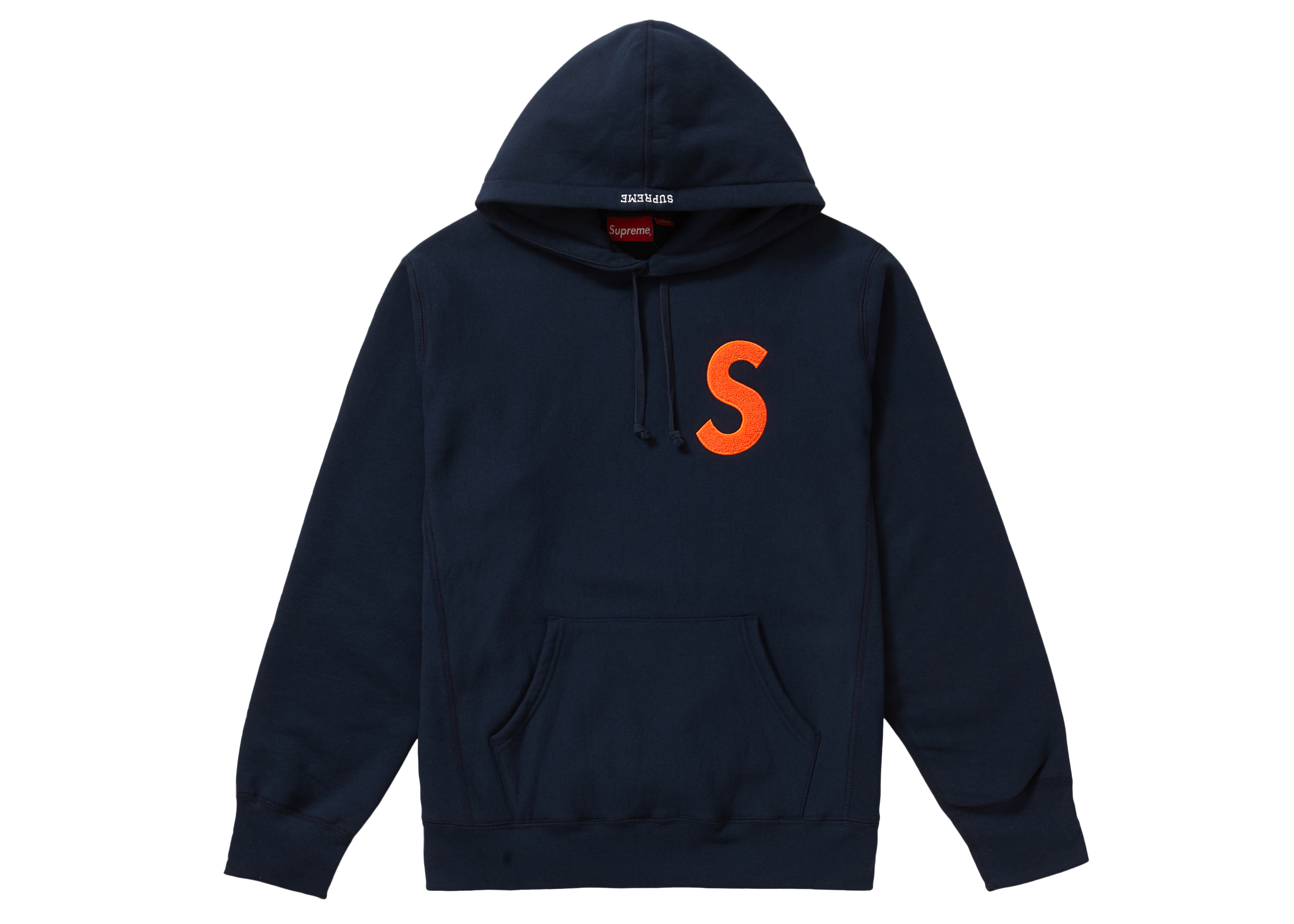 Supreme S Logo Hooded Sweatshirt (FW19) Navy - Novelship