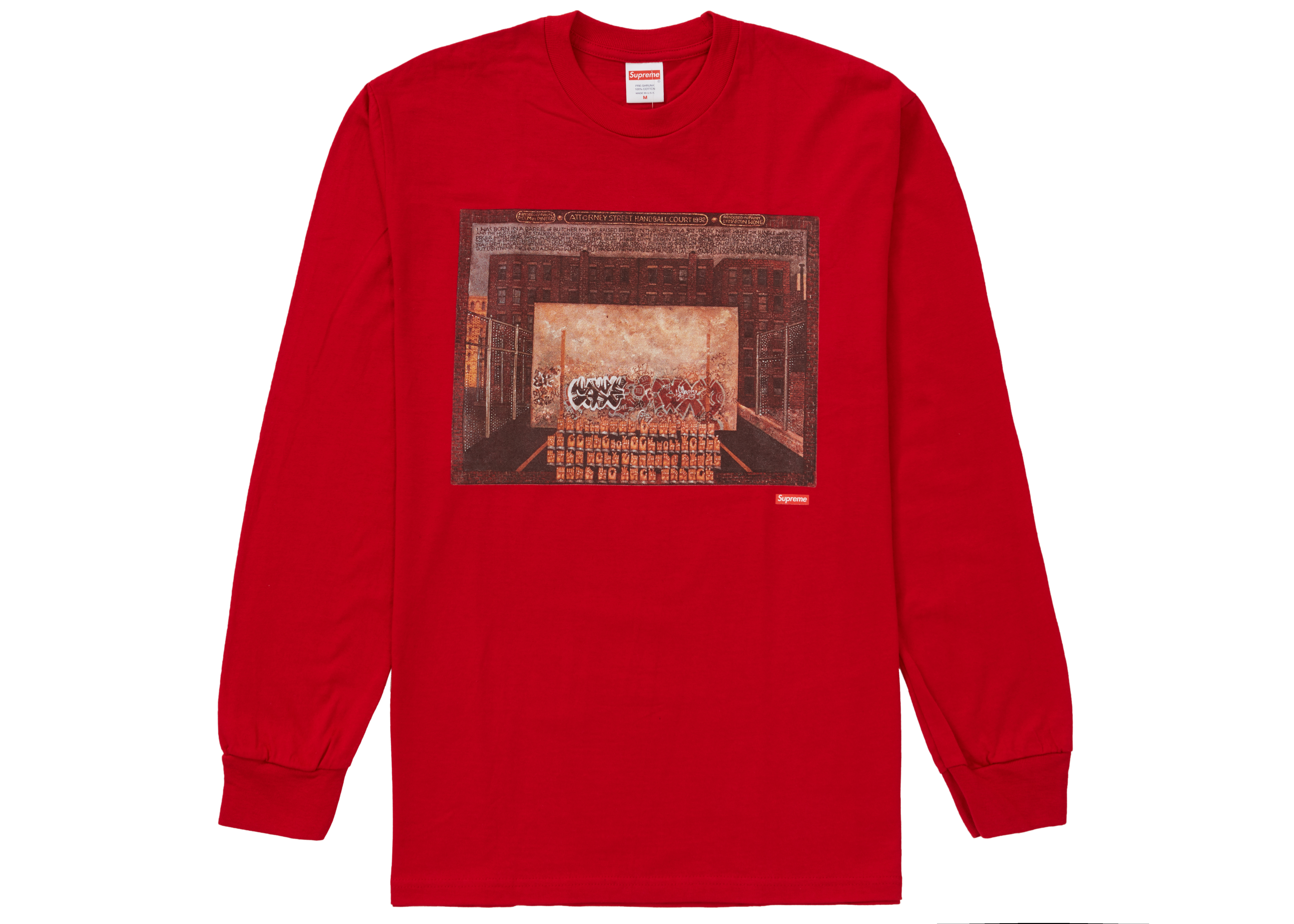 Supreme Martin Wong Attorney Street L/S Tee Red