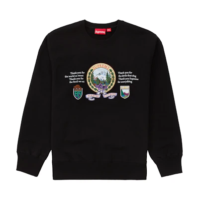 Supreme Mountain Crewneck Black
