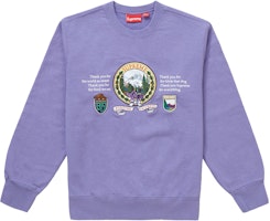 Supreme Mountain Crewneck Light Violet Supreme Mountain Crewneck Light Violet