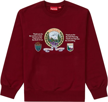 Supreme Mountain Crewneck Cardinal Buy Supreme Mountain Crewneck Cardinal