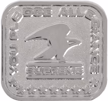 Supreme Pledge Allegiance Pin Silver Supreme Pledge Allegiance Pin Silver